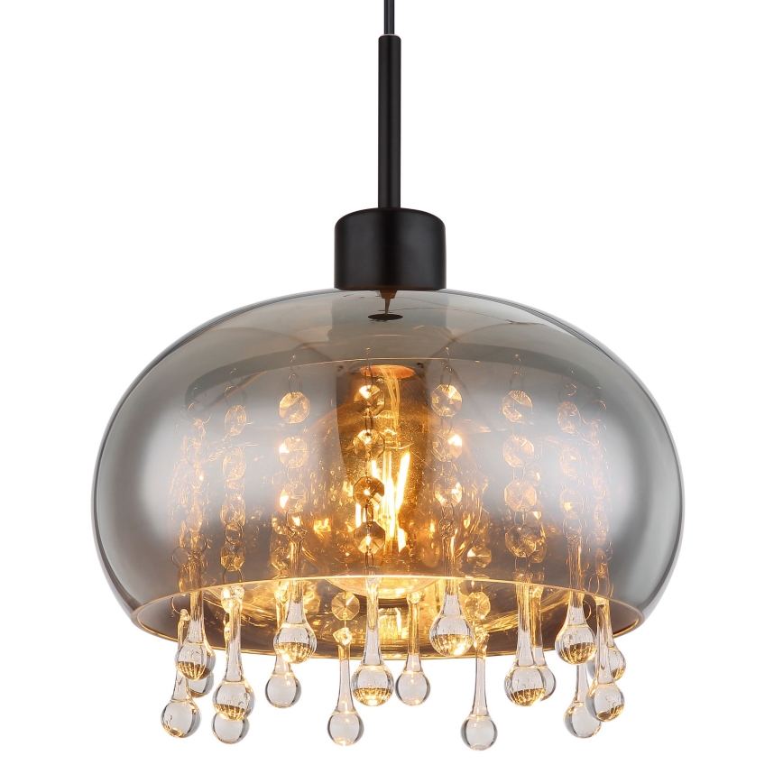 Globo - Подвесная люстра 1xE27/9W/230V диаметр 28 см черный