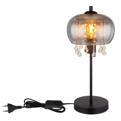 Globo - Настільна лампа 1xE27/6W/230V діаметр 21 см чорний