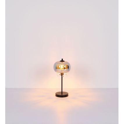Globo - Настольная лампа 1xE27/6W/230V диаметр 21 см черный