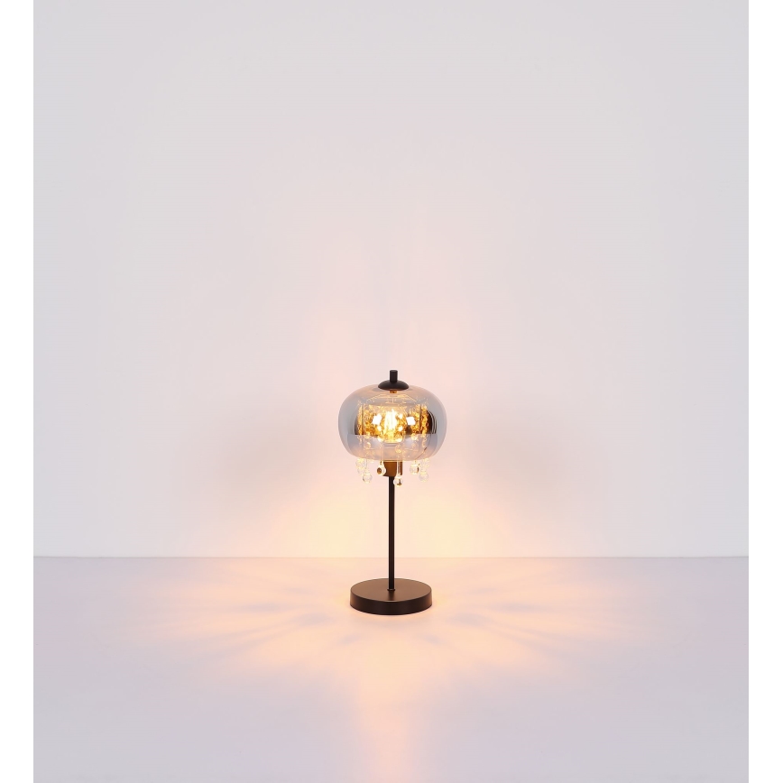 Globo - Настольная лампа 1xE27/6W/230V диаметр 21 см черный