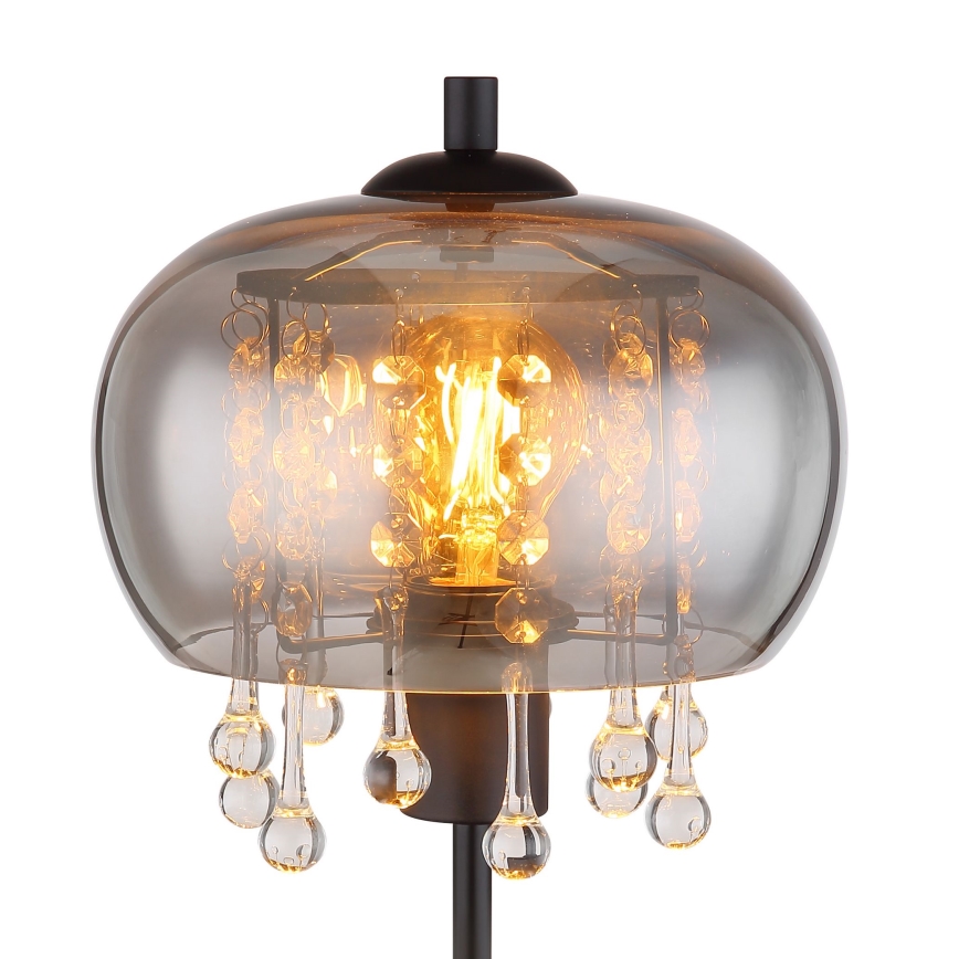 Globo - Настольная лампа 1xE27/6W/230V диаметр 21 см черный