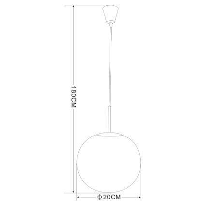 Globo - Підвісна люстра 1xE27/60W/230V діаметр 20 cm
