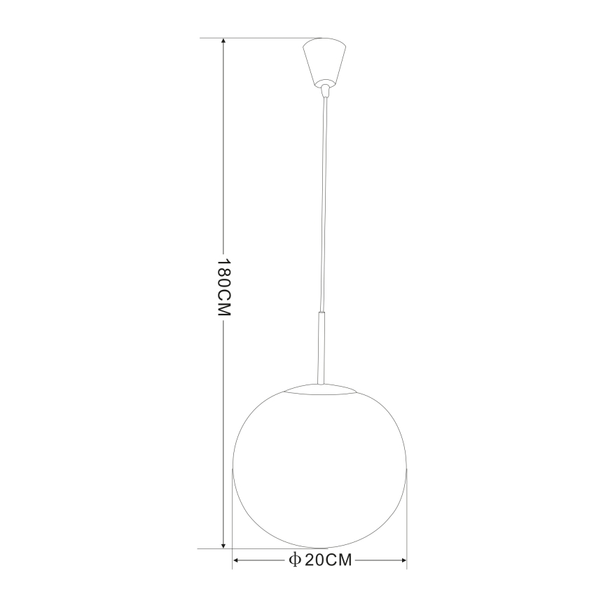 Globo - Підвісна люстра 1xE27/60W/230V діаметр 20 cm