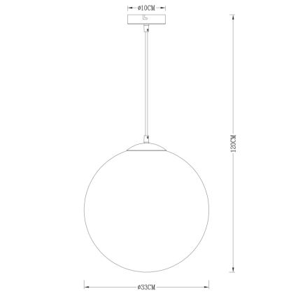 Globo - Підвісна люстра 1xE27/40W/230V діаметр 33 см