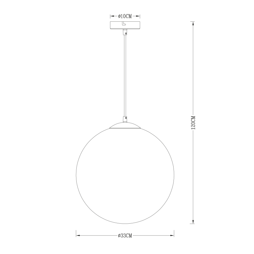 Globo - Підвісна люстра 1xE27/40W/230V діаметр 33 см