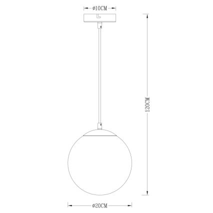 Globo - Подвесная люстра 1xE27/40W/230V диаметр 20 см