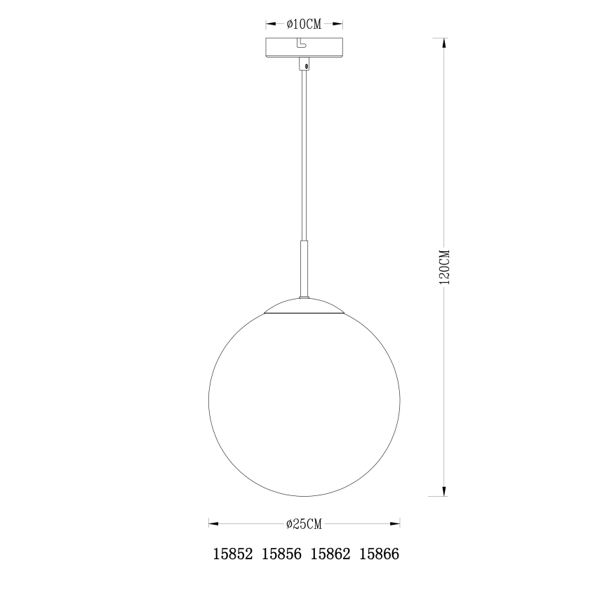 Globo - Подвесная люстра 1xE27/40W/230V диаметр 25 см