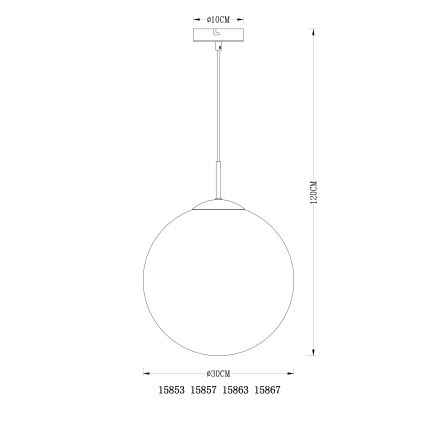 Globo - Подвесная люстра 1xE27/40W/230V диаметр 30 см