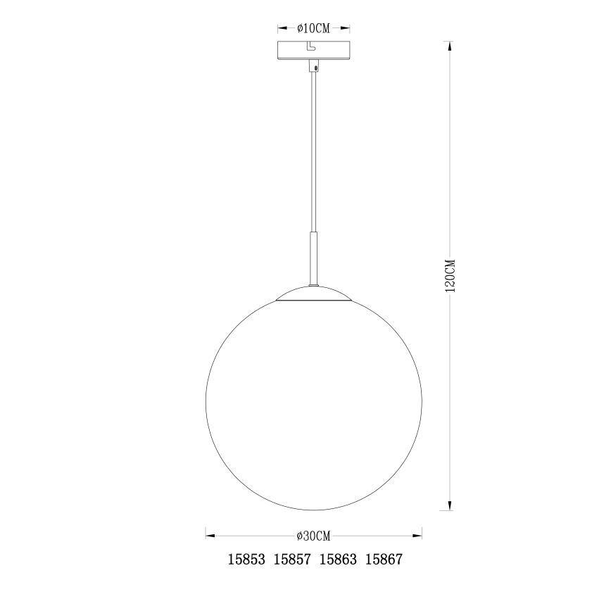 Globo - Подвесная люстра 1xE27/40W/230V диаметр 30 см