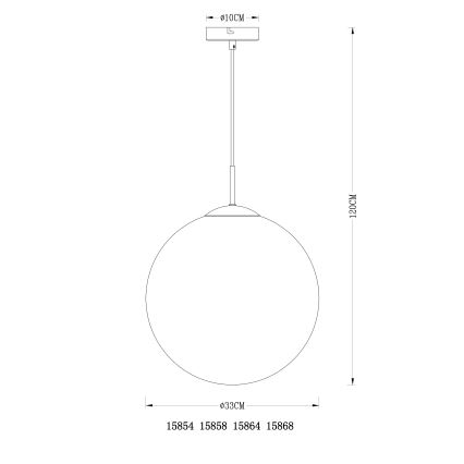 Globo - Підвісна люстра 1xE27/40W/230V діаметр 33 см