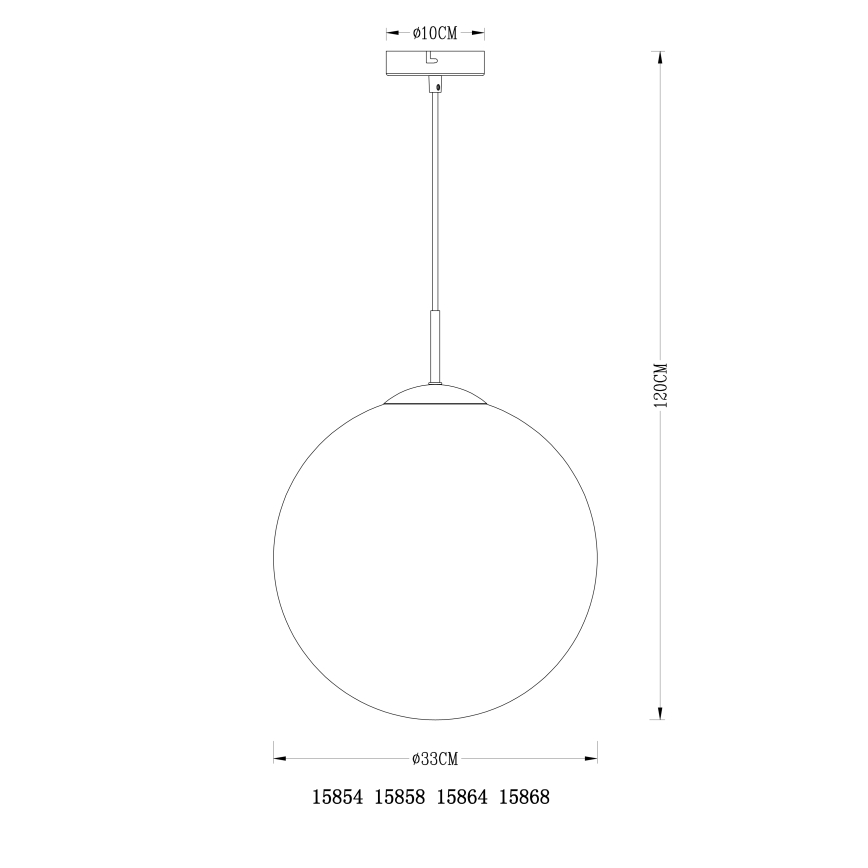 Globo - Підвісна люстра 1xE27/40W/230V діаметр 33 см