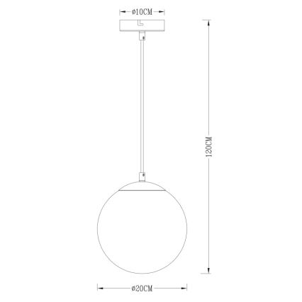 Globo - Підвісна люстра 1xE27/40W/230V діаметр 20 см