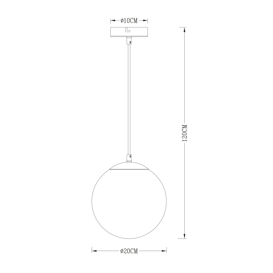 Globo - Підвісна люстра 1xE27/40W/230V діаметр 20 см