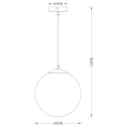 Globo - Підвісна люстра 1xE27/40W/230V діаметр 25 см