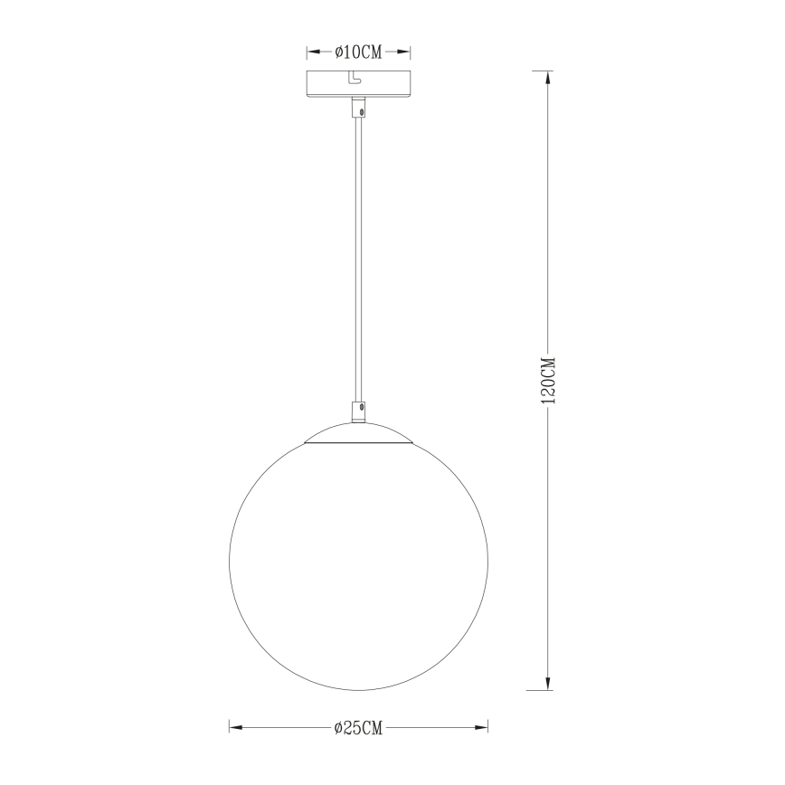 Globo - Підвісна люстра 1xE27/40W/230V діаметр 25 см