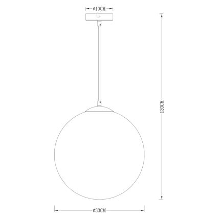 Globo - Підвісна люстра 1xE27/40W/230V діаметр 33 см
