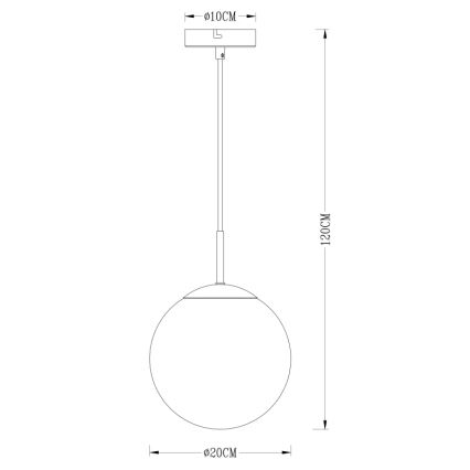 Globo - Подвесная люстра 1xE27/40W/230V диаметр 20 см