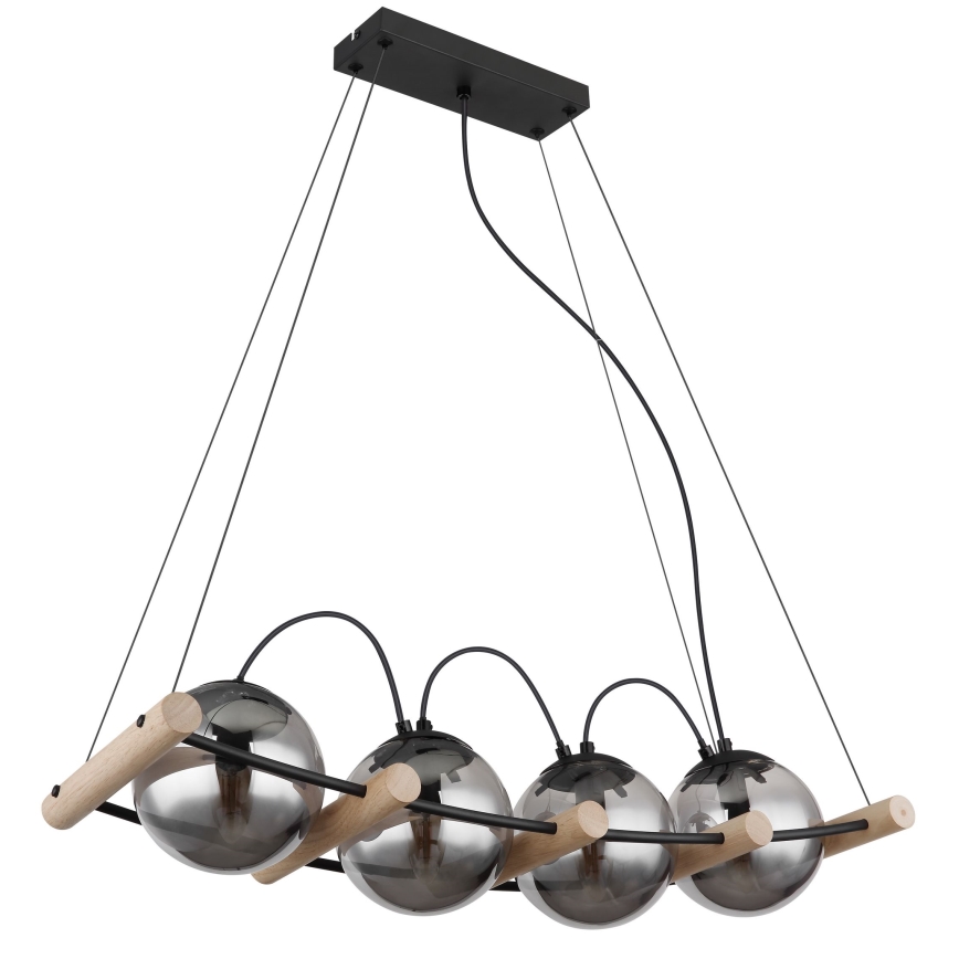 Globo - Подвесная люстра 4xE27/15W/230V каучук