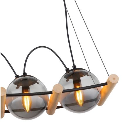 Globo - Подвесная люстра 4xE27/15W/230V каучук