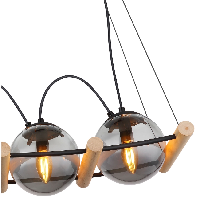 Globo - Подвесная люстра 4xE27/15W/230V каучук