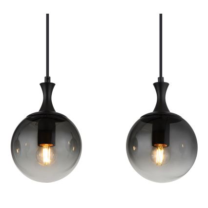 Globo - Підвісна люстра 4xE27/10W/230V чорний