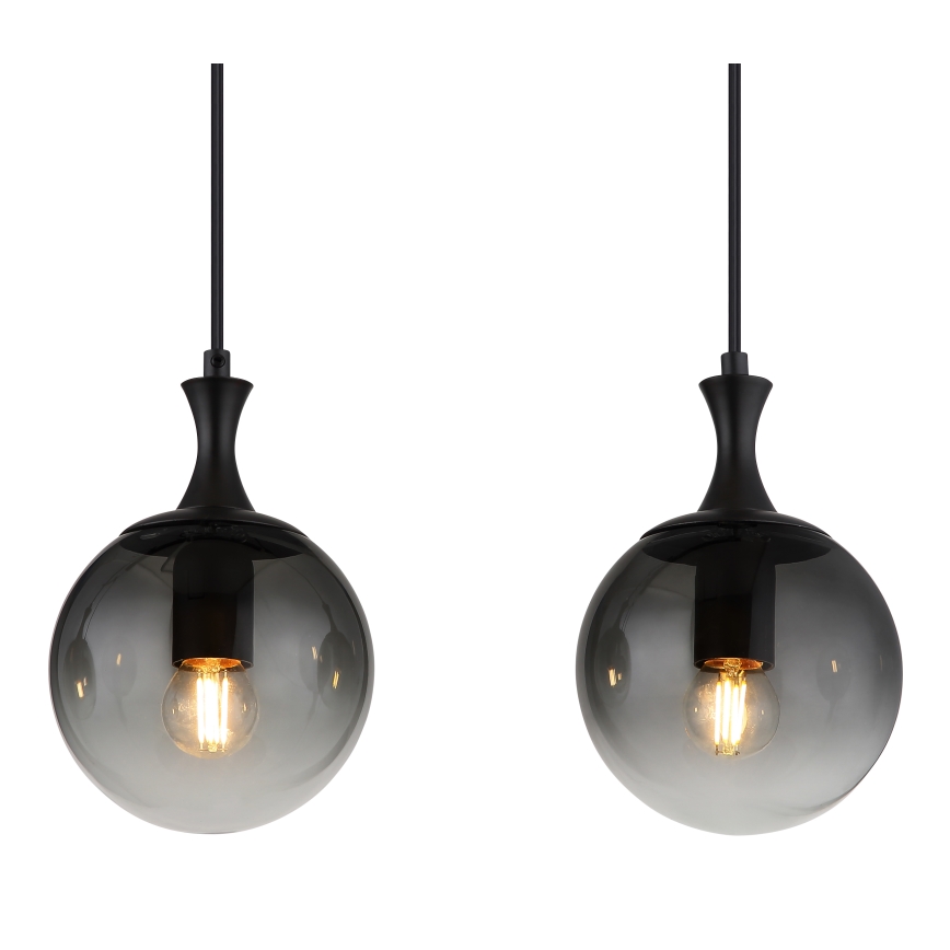 Globo - Підвісна люстра 4xE27/10W/230V чорний