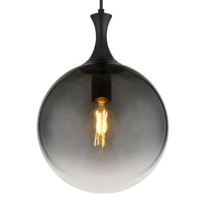 Globo - Підвісна люстра 1xE27/10W/230V діаметр 25 см чорний