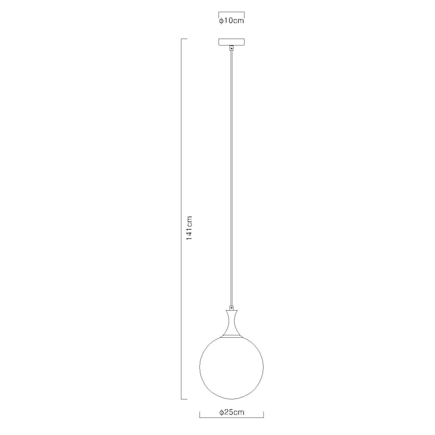 Globo - Подвесная люстра 1xE27/10W/230V диаметр 25 см черный