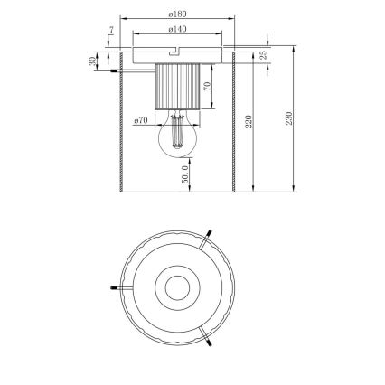 Globo - Потолочный светильник 1xE27/40W/230V диаметр 18 см белый