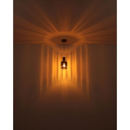 Globo - Підвісна люстра 1xE27/40W/230V діаметр 18 см коричневий