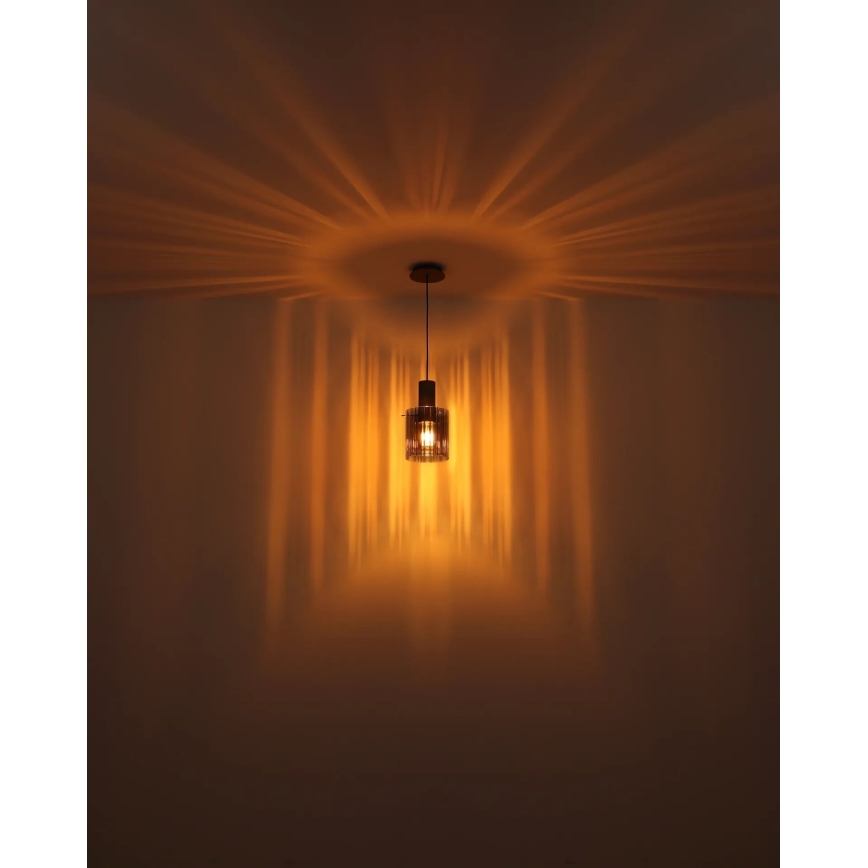 Globo - Підвісна люстра 1xE27/40W/230V діаметр 18 см коричневий