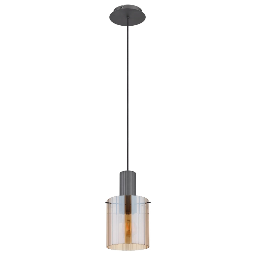 Globo - Підвісна люстра 1xE27/40W/230V діаметр 18 см коричневий