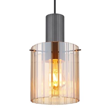 Globo - Підвісна люстра 1xE27/40W/230V діаметр 18 см коричневий