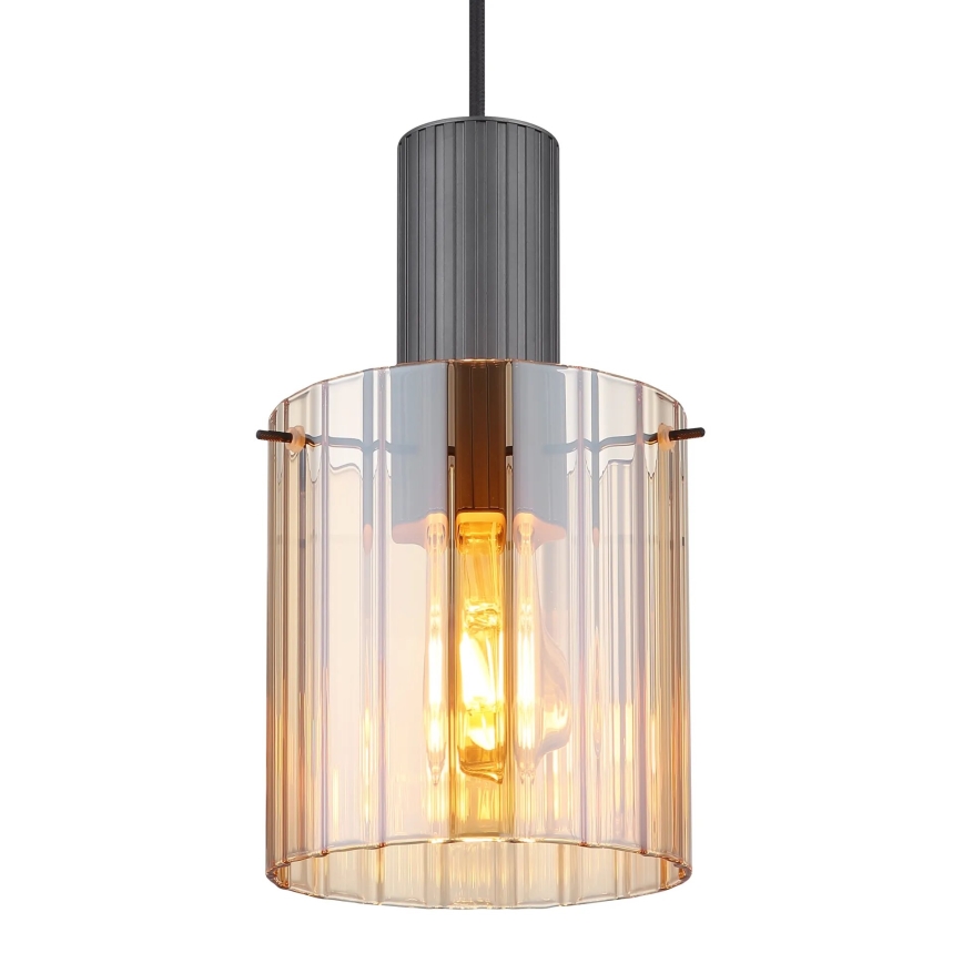 Globo - Підвісна люстра 1xE27/40W/230V діаметр 18 см коричневий