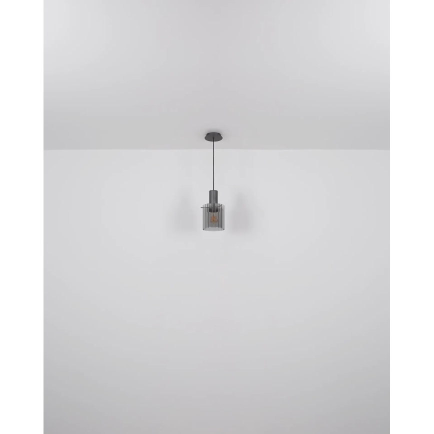 Globo - Підвісна люстра 1xE27/40W/230V діаметр 18 см сірий