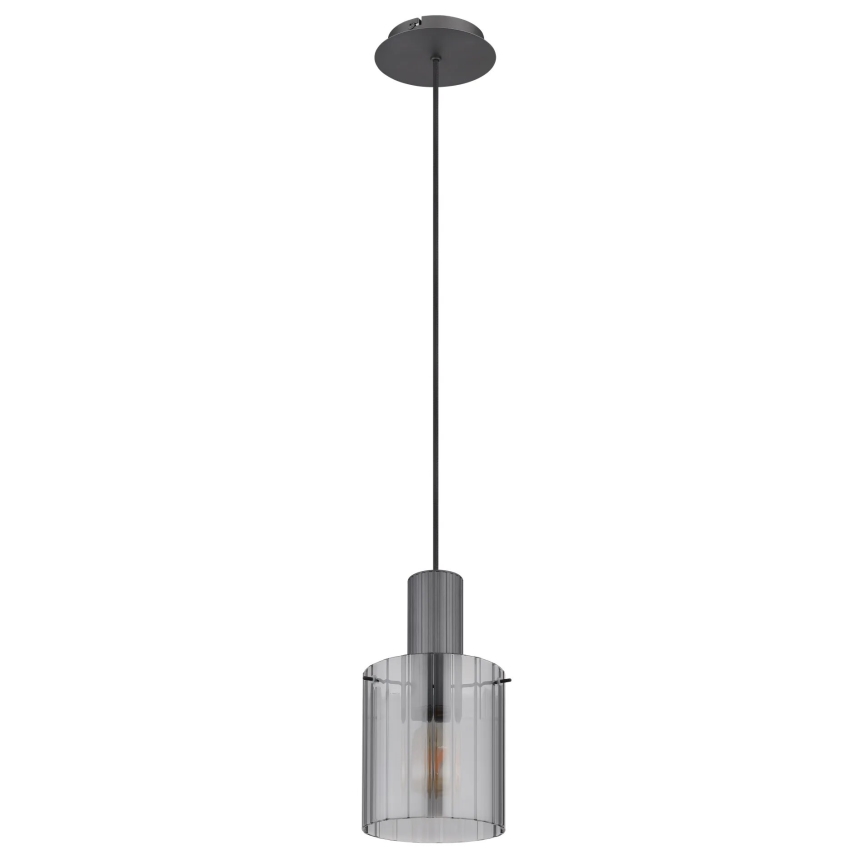 Globo - Підвісна люстра 1xE27/40W/230V діаметр 18 см сірий