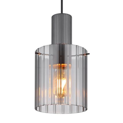 Globo - Підвісна люстра 1xE27/40W/230V діаметр 18 см сірий