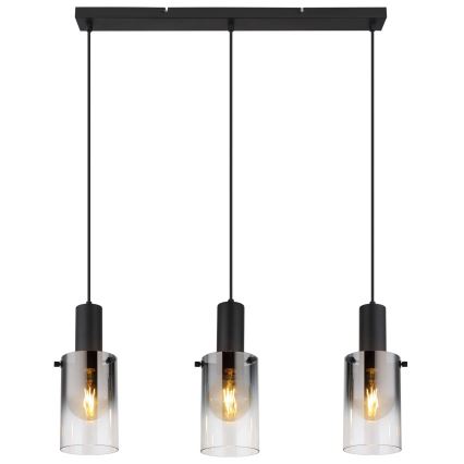 Globo - Підвісна люстра 3xE27/40W/230V чорний