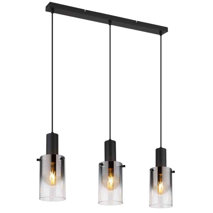 Globo - Підвісна люстра 3xE27/40W/230V чорний