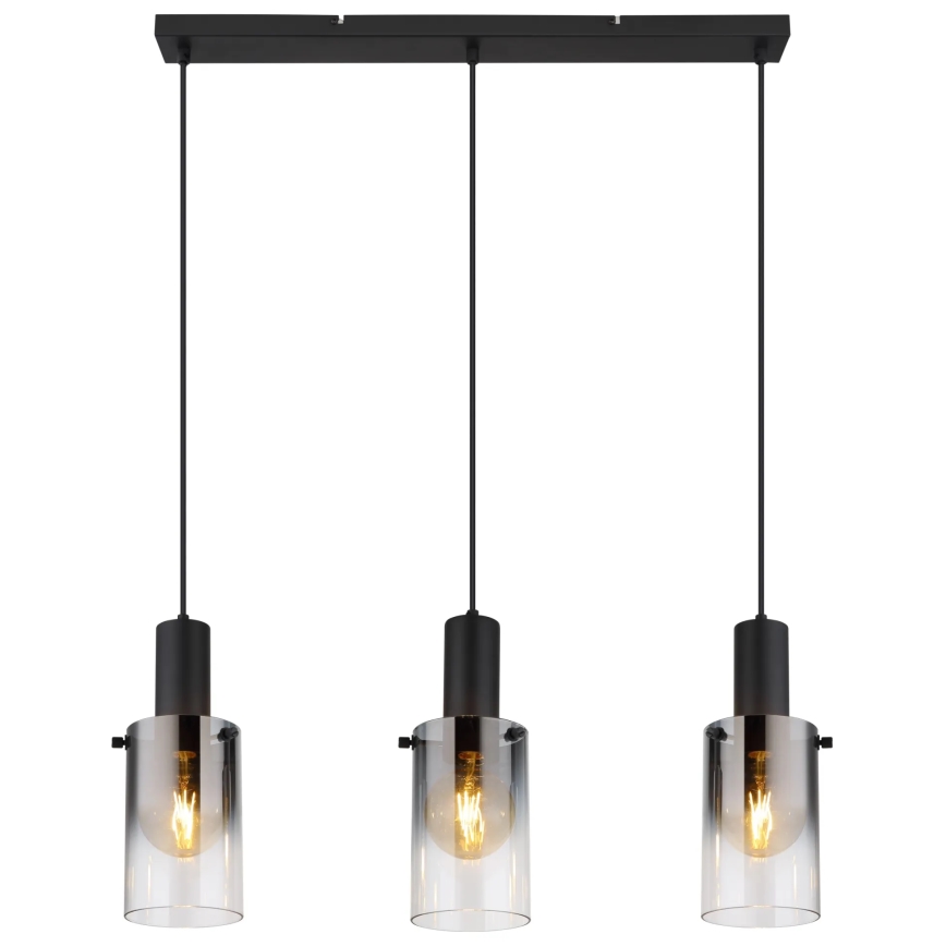 Globo - Подвесная люстра 3xE27/40W/230V черный
