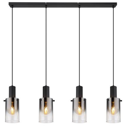 Globo - Підвісна люстра 4xE27/40W/230V чорний