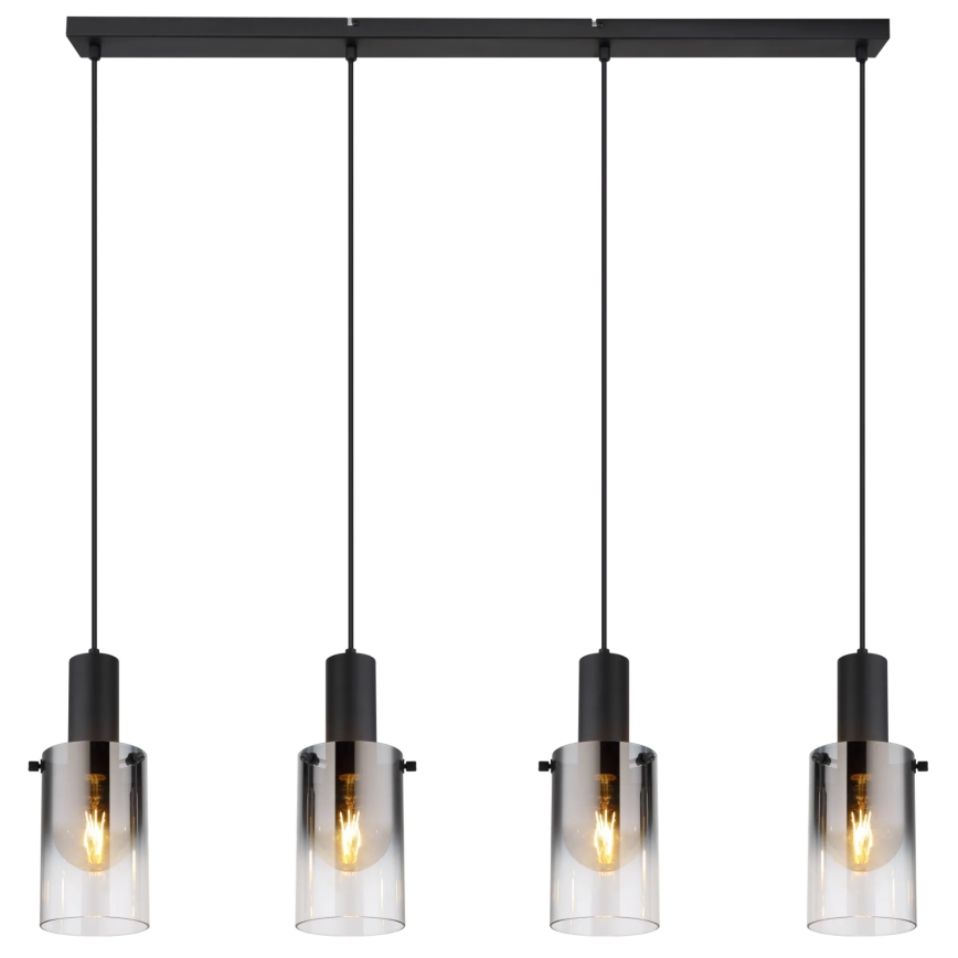 Globo - Підвісна люстра 4xE27/40W/230V чорний