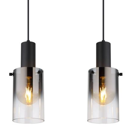 Globo - Підвісна люстра 4xE27/40W/230V чорний