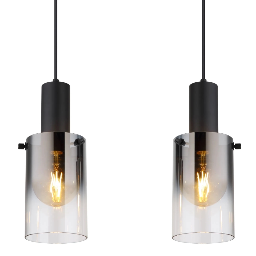 Globo - Підвісна люстра 4xE27/40W/230V чорний