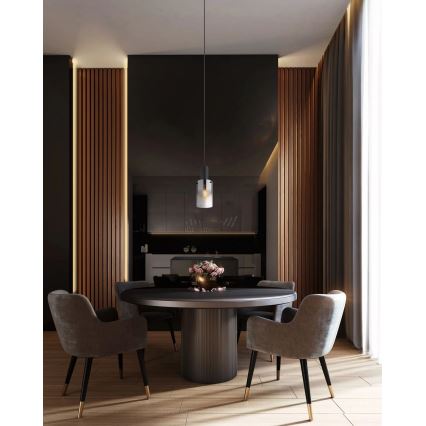 Globo - Підвісна люстра 1xE27/40W/230V діаметр 12,5 см чорний