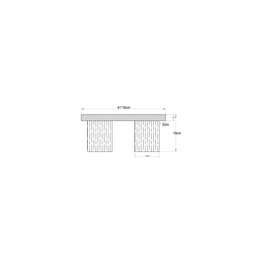 Globo - Потолочный светильник 2xE27/40W/230V 16x41 см