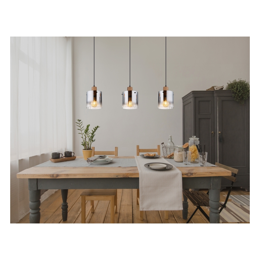 Globo - Люстра на тросі 3xE27/60W/230V