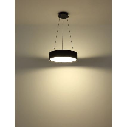 Globo - LED-підвісна люстра на тросі, 45 Вт/230 В, 2700/4000/6000K, діаметр 46 см, чорна