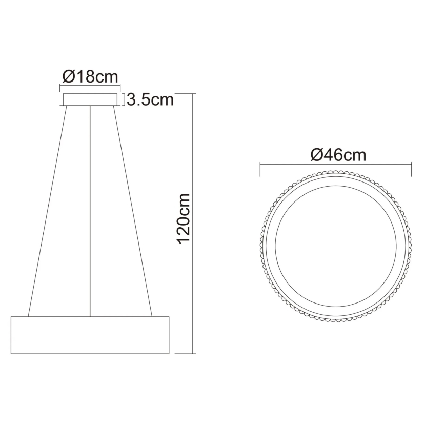 Globo - підвісна LED-люстра на тросі LED/45W/230V 2700/4000/6000K діаметр 46 см біла