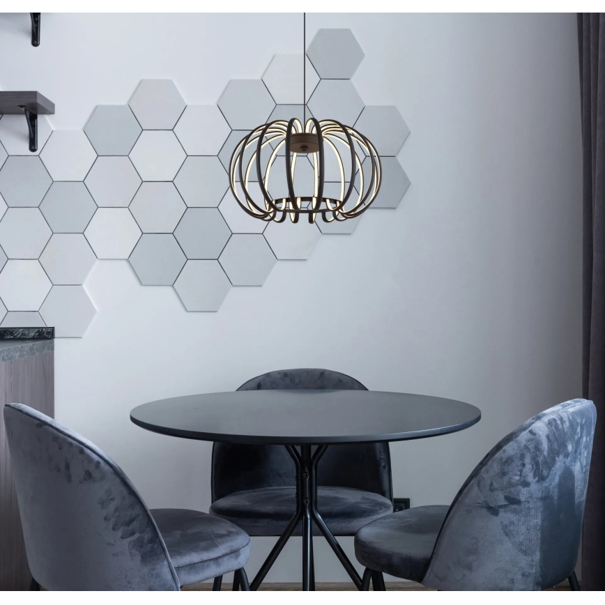 Globo - LED підвісна люстра на тросі з регулюванням яскравості LED/40W/230V 3000K чорна